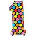 thumbnail image 3 of Number One Mighty Bright Polka Dot Megaloon 40" Mylar Foil Balloon, 3 of 3