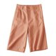 thumbnail image 1 of Pantalones cortos de mujer con cintura elástica y pierna ancha: pantalones informales con cordón, bolsillos laterales, tejido ligero, tallas M-XXXL, verano/todas las ocasiones., 1 of 5