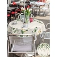 thumbnail image 5 of Outdoor Tablecloths with Umbrella Hole & Zipper, Sage Green Eucalyptus Round Tablecloths 60 Inch, Farmhouse Weeping Leaves Linen Waterproof Table Cloth, Patio/Pool/Picnic Table Covers, 5 of 8