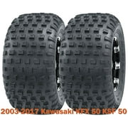 Set 2 Sport ATV tires 16x8-7 for 2003-2017 Kawasaki KFX 50 KSF 50
