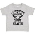 thumbnail image 3 of Inktastic Handpicked for Earth By My Uncle in Heaven with Angel Wings Boys or Girls Toddler T-Shirt, 3 of 5