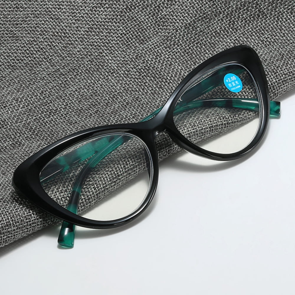 5 Pairs of Women Retro Cat Eye Reading Glasses 3.50 Ladies Anti Blue Light Spring Hinge Black Green Readers +3.5