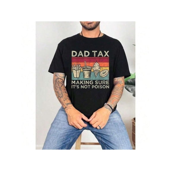 Men's Funny Vintage Dad Tax Graphic T-Shirt