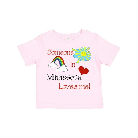 

Inktastic Someone in Minnesota Loves Me! Gift Toddler Boy or Toddler Girl T-Shirt