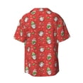 thumbnail image 6 of Daiia merry Christmas gnome Men's Linen Shirts Short Sleeve Casual Shirts Button Down Shirt for Men Beach Summer Wedding Shirt-Small, 6 of 6