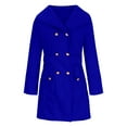 thumbnail image 4 of Abrigo y chaquetas informales de manga larga sin capucha para mujer, abrigo informal de invierno con cuello vuelto y bolsillos, liso, degradado, sin capucha, regular, de manga larga para mujer, 4 of 6