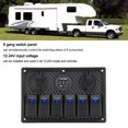 thumbnail image 3 of Switch 12V-24V 6 Gang Rocker Switch Panel with  Lighter Socket 2 USB Voltmeter Display for Car Boat Truck RV, 3 of 8