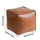 thumbnail image 3 of Amzcrzy Caja De Almacenamiento De Adornos De Piel Sintética, Reposapiés Otomano Acolchado, Marroquí, Sin Relleno, Funda Para Pie, Cojín Para El Suelo, Reposapiés, Sin Relleno, Contenedores De Almacen, 3 of 7