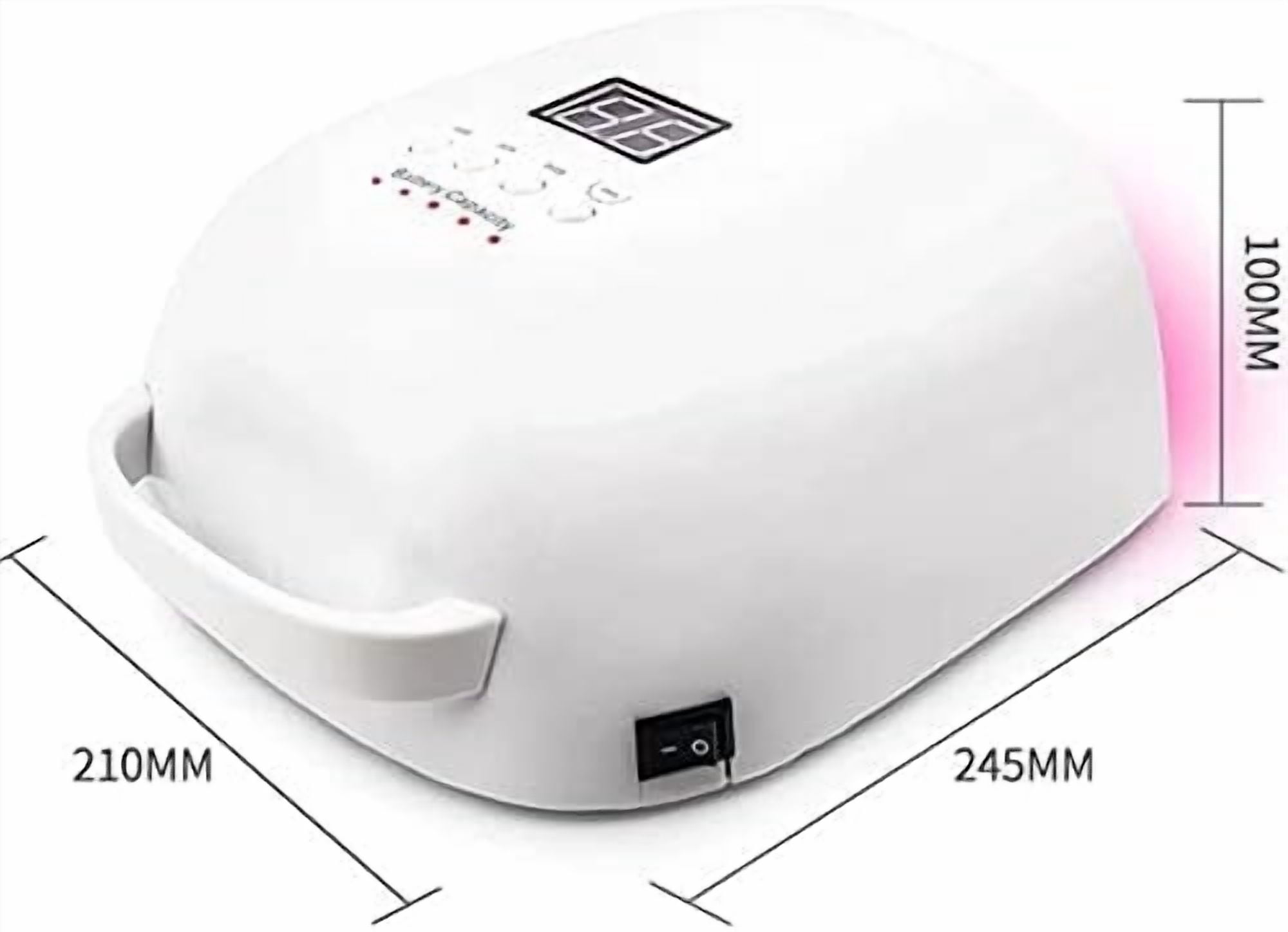 Nail Dryers Rechargeable Nail UV LED Lamp 86W Red Light Gel Polish Dryer Wireless LED Light for Nails Cordless Nail Lamp with Handle Nail lamp (Color : 86W 18000mAh Black Plugs Type : EU)
