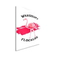 thumbnail image 1 of Awkward Styles Flamingo Metal Wall Art Whassup Flockers Home Decor Prints, 1 of 5