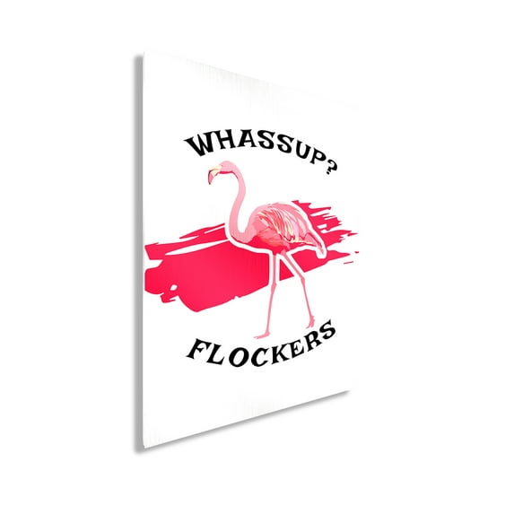 Awkward Styles Flamingo Metal Wall Art Whassup Flockers Home Decor Prints
