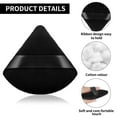 thumbnail image 3 of 10 Pieces Triangle Powder Puff Makeup Puff Velvet Face Body Powder Puff Cosmetic Foundation Blender Sponge for Loose Powder Body Powder Makeup Tool (Black&Rose red), 3 of 5