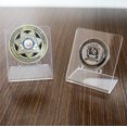 thumbnail image 2 of Challenge Coin Display Holders, Clear Acrylic Mini Easels, Round Collectible Storage Stands, 2 Pack, 2 of 6