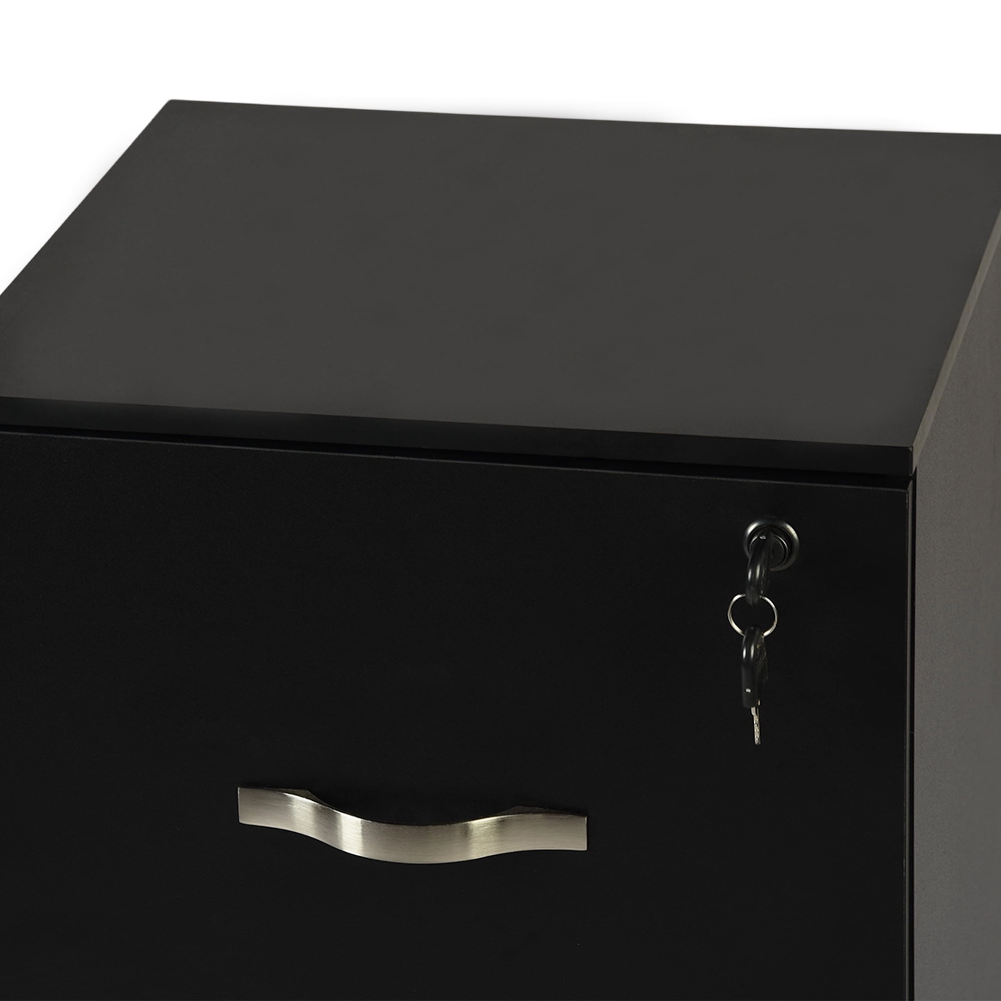 Homy Casa 3-Drawer Metal File Cabinet with Lock, Filing Cabinet for Office, Home, or Business Use,Black