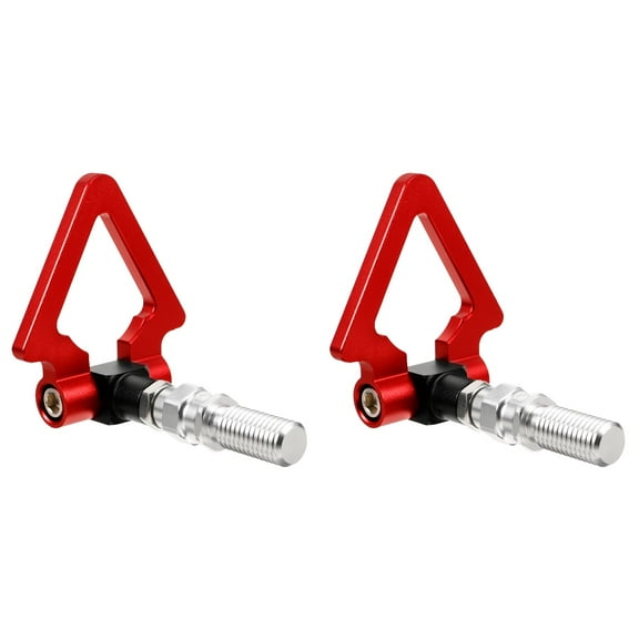 2 PCS Trailer Hitches Car Tow Hook Towing Heavy Red Aluminum Alloy