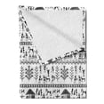 thumbnail image 2 of Tribal Soft Flannel Fleece Throw Blanket, Warli Art with Tribal in Rural Folk Elements, Cozy Plush for Indoor and Outdoor Use, 70" x 90", Black White, by Ambesonne, 2 of 5