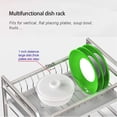 thumbnail image 3 of Kitchen Dish Rack, Wall Mounted Stainless Steel Large Dish Drying Rack with Drainboard Set Dish Drainer, Black Dish Racks for Storage Plates Bowls Cups Vegetables and Fruits (Black 2 Tier), 3 of 3
