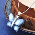 thumbnail image 6 of Women's Cremation Jewelry Rhinestone Butterfly Corn Flower Blue Funeral Urn Pendant Necklace for Ashes Remembrance Memorial Keepsake with Free Fill Kit and Velvet Jewelry Box, 6 of 8