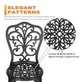 thumbnail image 4 of Nuu Garden  3-piece Black Cast Aluminum Patio Bistro Set butterfly, 4 of 10
