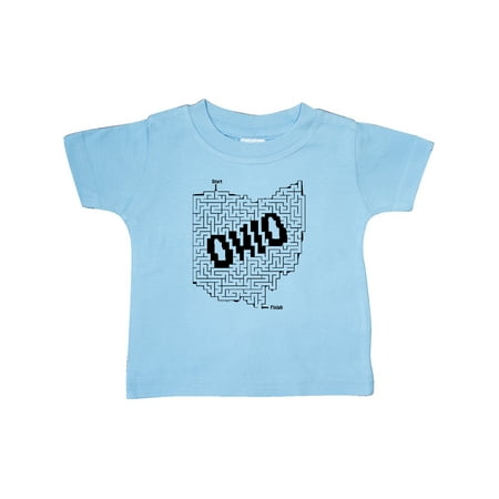 

Inktastic Ohio Maze Puzzle Gift Baby Boy or Baby Girl T-Shirt