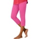 thumbnail image 3 of TaTaai Women Summer High Waist Solid Color Slim Yoga Capri Leggings Stretchy Material Ladies Workout Exercise Weekend Outdoor Wear Non-See-Through No Fading Soft Stylish Pants Gift, 3 of 7