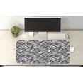 thumbnail image 2 of Black and White Computer Mouse Pad, Chaotic Chevron Herringbone Pattern with Short Lines Modern Grid, Rectangle Non-Slip Rubber Mousepad X-Large, 35" x 15" Gaming Size, Black White, by Ambesonne, 2 of 2