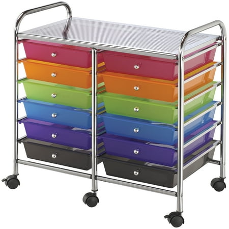 Alvin Storage Cart 12 Drawer Standard Multi Colored Walmart Com
