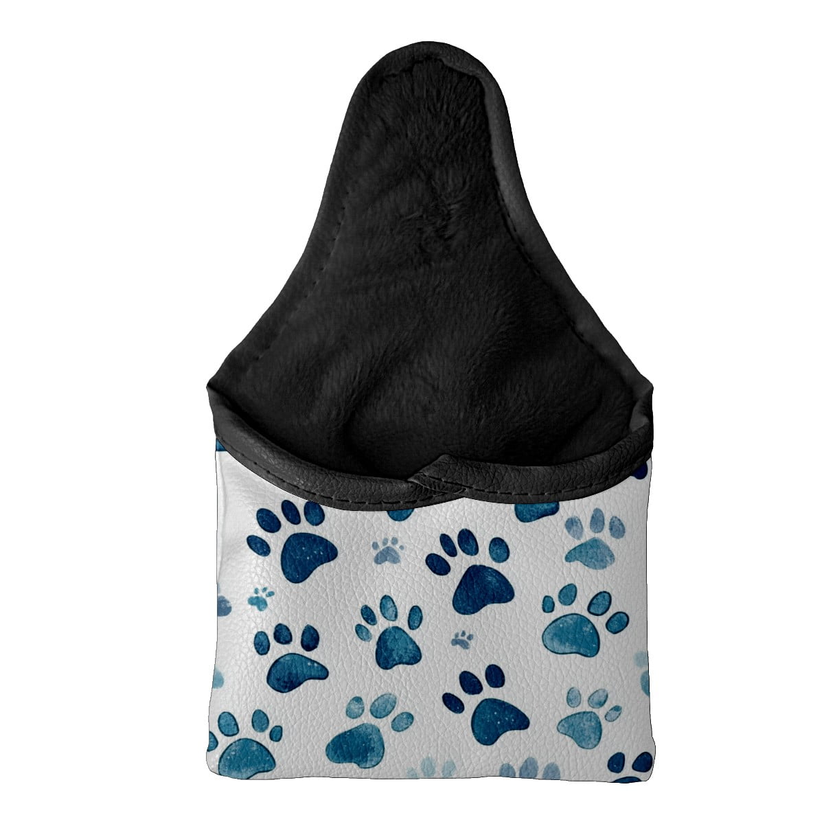 Golf Mallet Putter Cover Premium Leather Golf Putter Head Cover with Magnetic Closure Golf Cover for Men and Women Cute Paw Prints