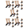 thumbnail image 3 of Minnieouse 4 Pairs Women Socks Slippers Invisible Shopping Short Clothing Breathable Simple Accessory Sock Seamless Home Daily Thin Type2, 3 of 3