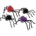 thumbnail image 1 of 1 Set 4 Pcs Halloween Plush Spider Decoration (golden Silver Black Red Purple), 1 of 3