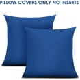 thumbnail image 6 of DEWEL 18 x 18 In Pillow Covers 2 Pack Throw Pillow Covers,  Navy Blue Soft Velvet Solid Pillow Cases, Square Cushion Cases for Sofa Bedroom Car Chair Bench, Machine Washable, 6 of 7