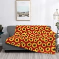thumbnail image 2 of Fotbe Sunflowers On Red Manta de Franela con Estampado, Manta Ultrasuave para Cama, Sofá, Auto, Hipoalergénica y Antibolitas-60"x50", 2 of 6