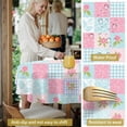 thumbnail image 5 of Pioneer Flower Floral Print Pattern Round Tablecloth 60 X 60 Inch, Wrinkle Resistant Wipeable Table Cloth for Kitchen Dining Picnic Patio Party, 5 of 6