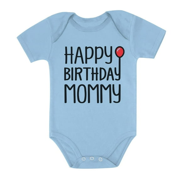 Tstars Unisex Birthday Baby Bodysuit - Happy Birthday Mommy Outfit for Baby Boy and Girl - Unique Baby Shower Gift - Cotton Comfort for Birthday Party Celebrations