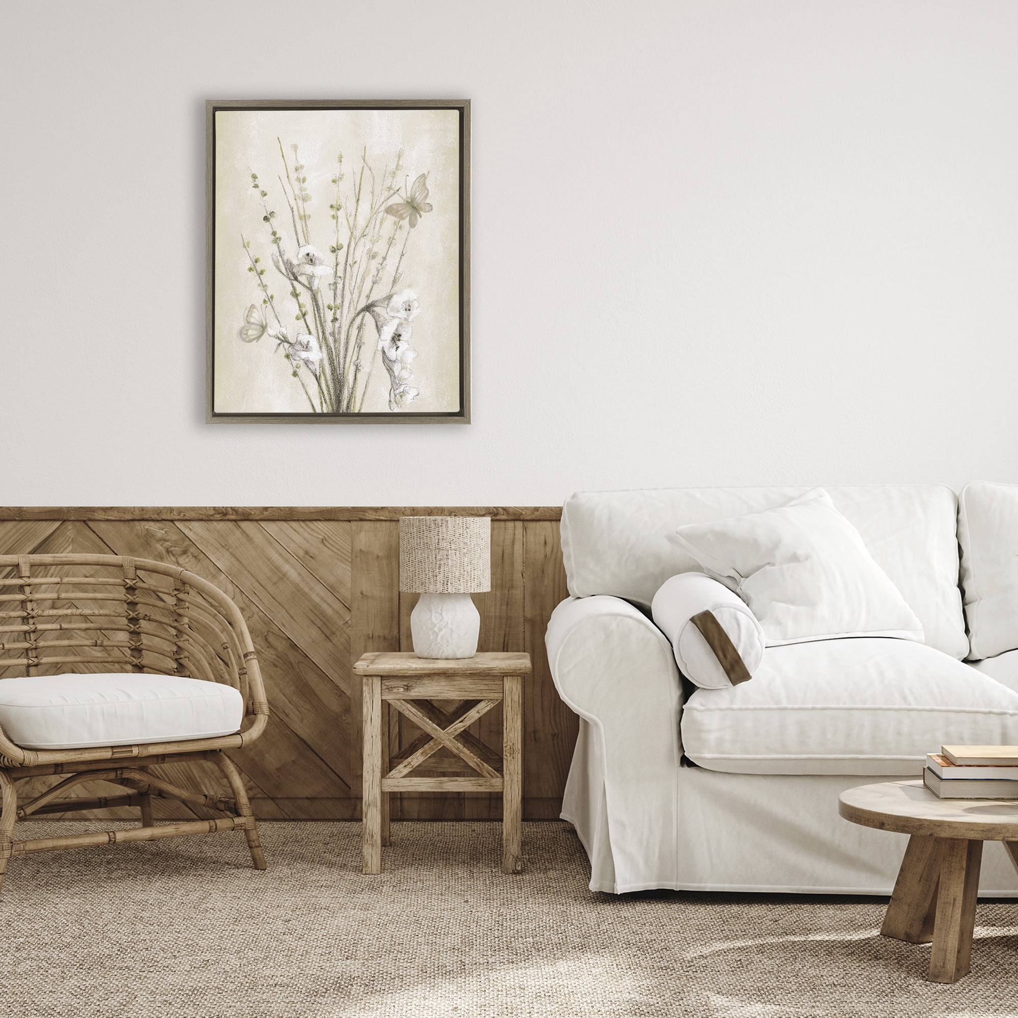 Stupell Industries Fresia & Date Branch Brown Framed Floater Canvas Wall Art, design by Lanie Loreth