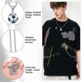 thumbnail image 2 of Guardurnaity Collar con colgante de fútbol para hombre hecho de acero de titanio para mayor durabilidad y estilo Collares para hombre Ropa, zapatos y accesorios Miscelánea Azul acero, 2 of 6