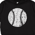 thumbnail image 3 of Inktastic Distressed Baseball in White Toddler Hoodie, 3 of 4