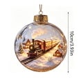 thumbnail image 3 of Christmas Ornament Ball with Mini Scene Hanging Decoration Plastic Ball for Tree Window Mantel Fireplace multicolor, 3 of 6