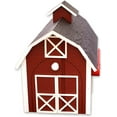 thumbnail image 3 of Amish-Made Deluxe Wooden Mailbox, Dutch Barn Style Red with White Trim, 3 of 4