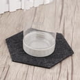 thumbnail image 4 of Dessous de verre pour boissons, 10 pièces/ensemble feutre tasse tapis hexagone tapis boisson sous-verre pour cuisine table à manger protection, 4 of 8