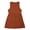 Caramel Color, variant on Summer Women's V-neck Sleeveless Dresses Solid Color Casual Pleated Loose Tank Top Dress