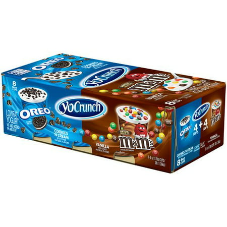 YoCrunch Low Fat Vanilla with OREO and M&Ms Yogurt Variety Pack - 8ct/4oz Cups