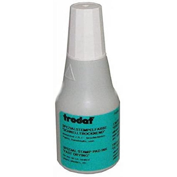 Trodat Quick Drying Ink, 2/3 oz. bottle, White