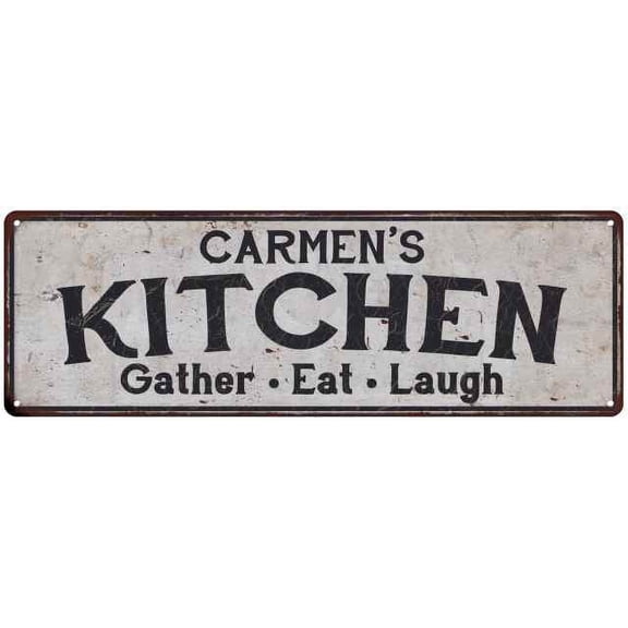 CARMEN's Kitchen Gift Rustic Chic Decor Gift 6x18 Sign 206180051436