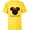 Yellow, variant on Disney Minnie Mouse Red Bow Icon Daughter Family- Short Sleeve T-Shirt for Kids - Customized-White