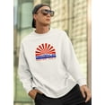 thumbnail image 2 of Happy Independence Day! Quote Sweatshirt Men -Image by Shutterstock, Male Small, 2 of 4