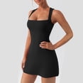 thumbnail image 3 of Women’s Square Neck A-Line Mini Dress Sleeveless Fit and Flare Casual Summer Skater Dress, 3 of 9
