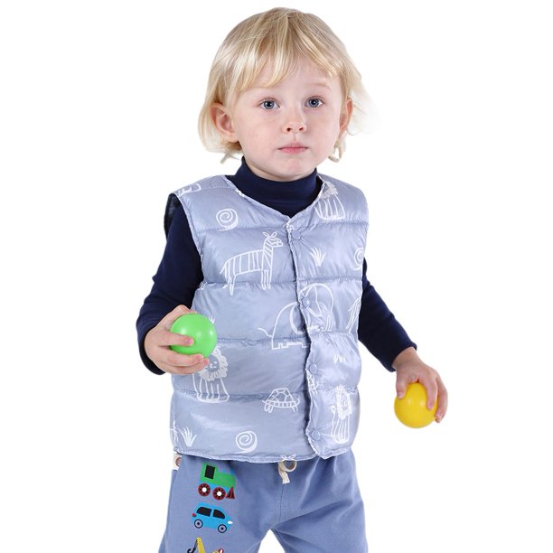 06T Baby Boy Girl Toddler Little Kid Vest Light Puffer Jacket Vest Sleeveless Coat
