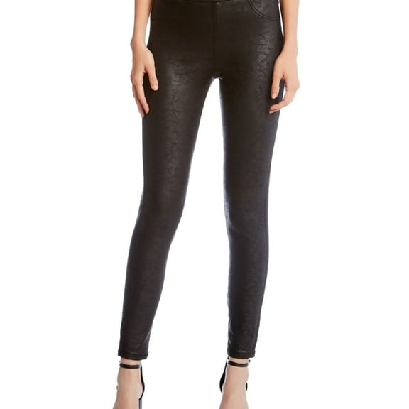 Karen Kane Womens Faux Leather Casual Leggings, Black, X-Small