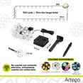 thumbnail image 3 of Luces de navidad solares 100 led esferas bola cristal copo de nieve snowflake style Artego  8 modos de uso para exteriores Guirnalda de luces Cálida, 3 of 8